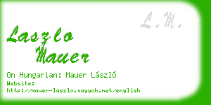 laszlo mauer business card